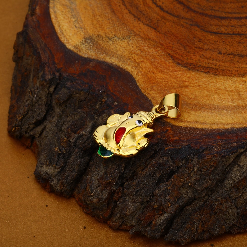 God Ganesha Gold 18K Hollow Pendant-HLP52
