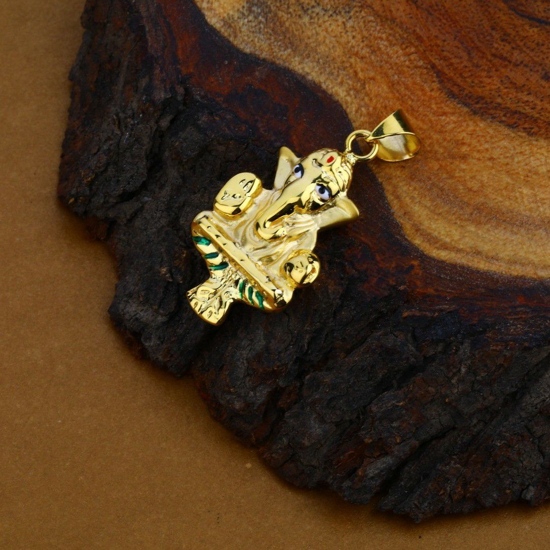 Exclusive God Ganesha 18K Hollow Gold Pendant-HLP38
