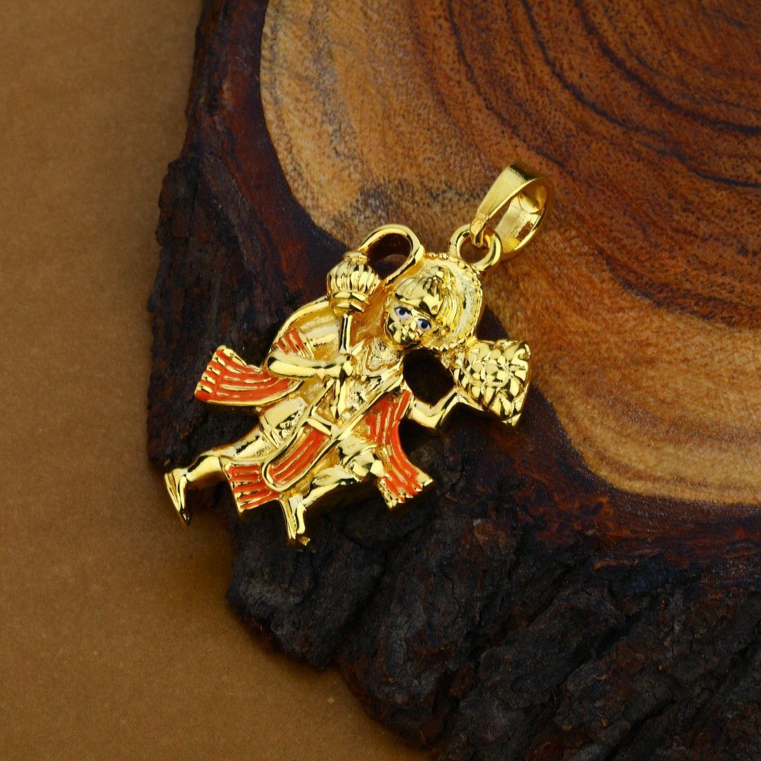 18K Gold Hollow Hanuman Pendant-HLP31