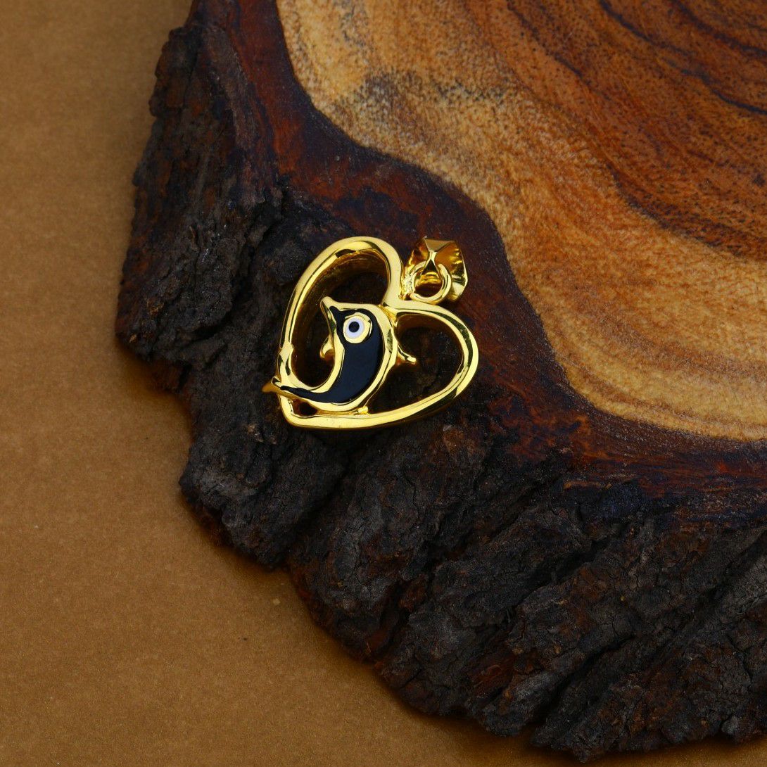 Daily Wear Gold Fancy Ladies 18K Hollow Pendant-HLP30