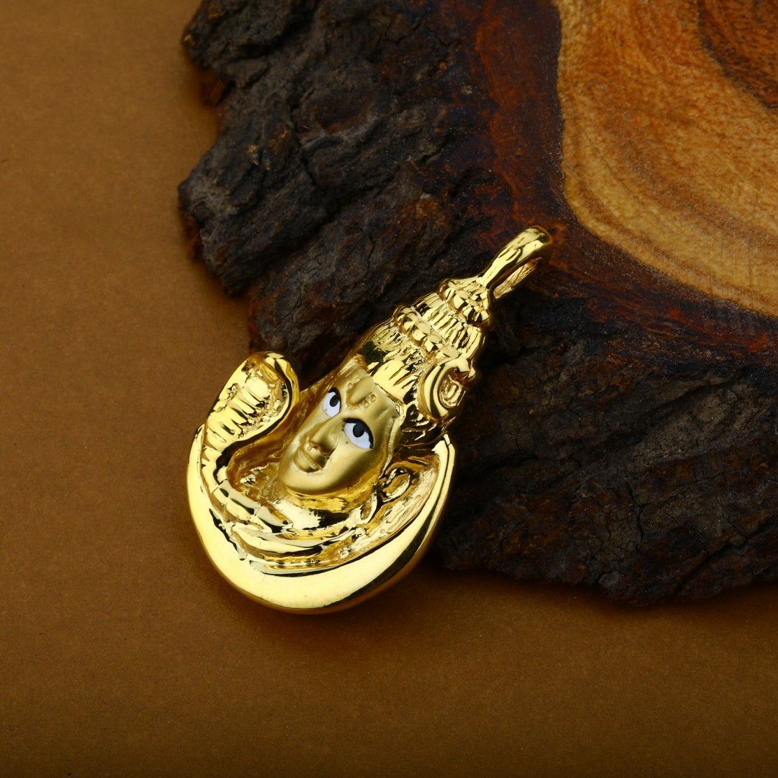Mens Shivji God Hollow Gold Pendant-HLP01