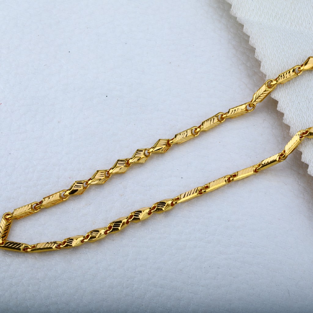 22KT Gold Gentlemen's Stylish  Choco Chain MCH01