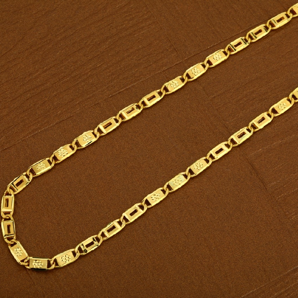 Mens 22K Fancy Nawabi Gold Chain-MNC13