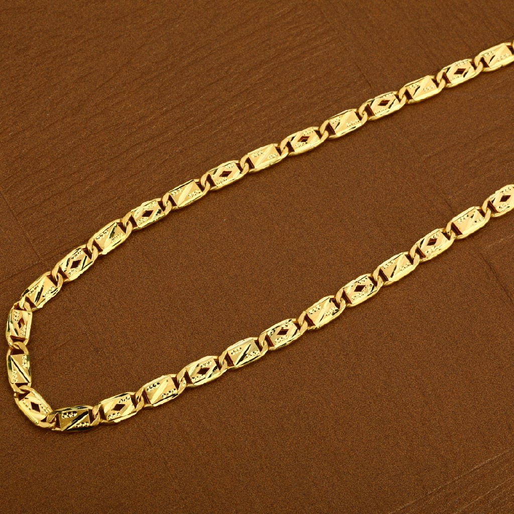 Nawabi 22K Plain Gold Mens Chain-MNC10
