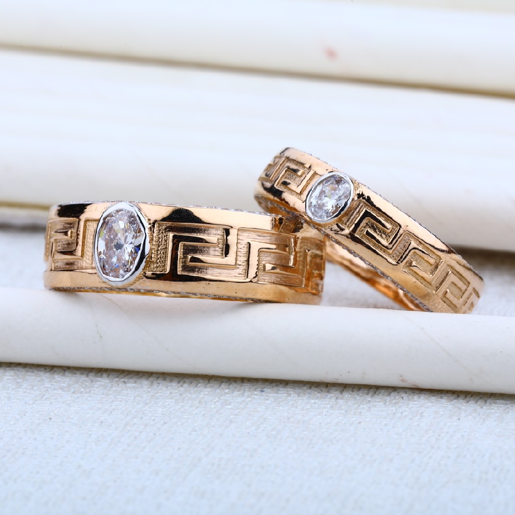 18K Engagement Rose Gold Couple RING-RCR10