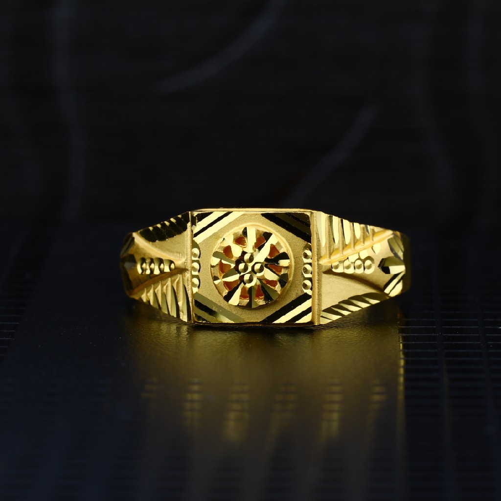 Men's Exclusive 22K Plain Casting Gold Ring- MPR59