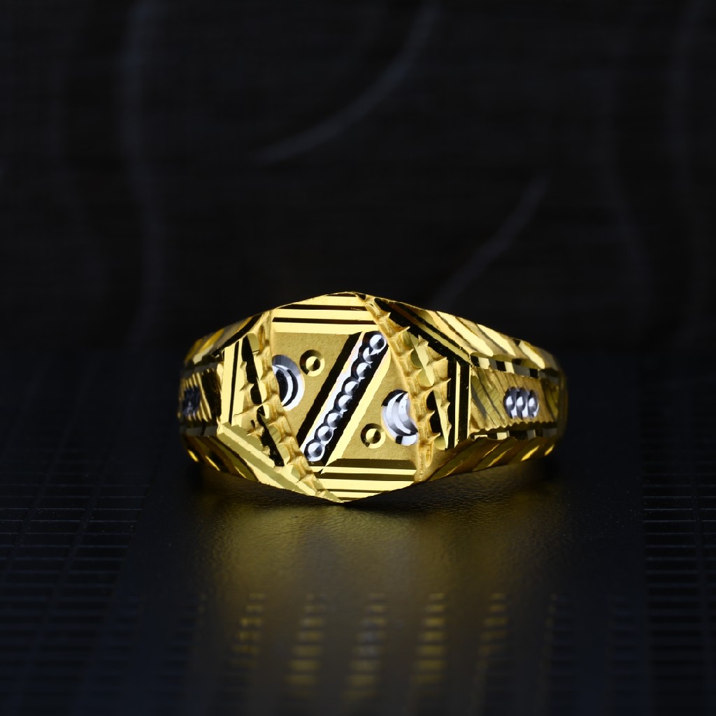 Men's Exclusive 916 Plain Casting Gold Ring- MPR49