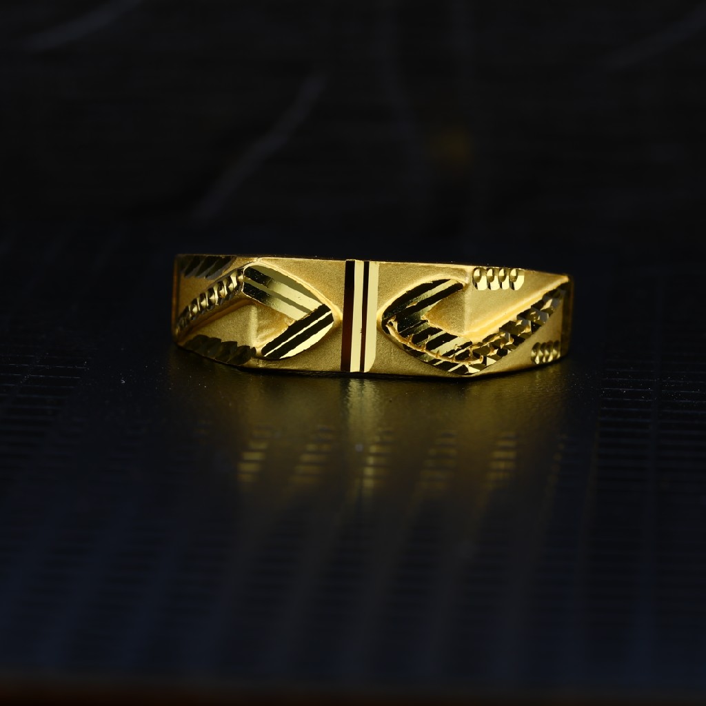 Men's Exclusive 916 Plain Casting Gold Ring- MPR40