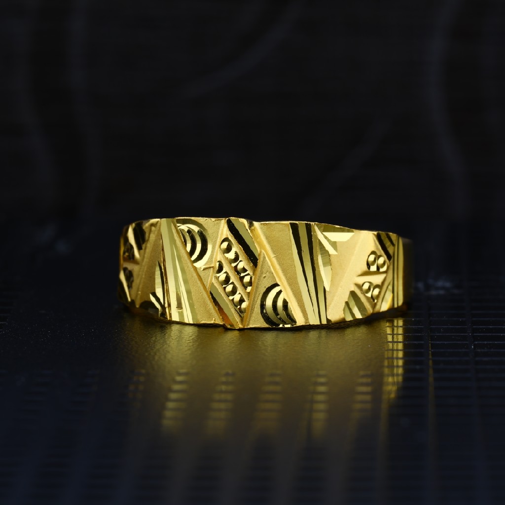 Men's Exclusive 22K Plain Casting Gold Ring- MPR36