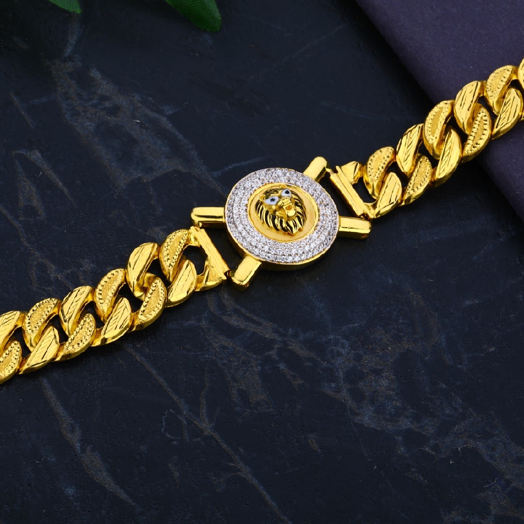 Men's Exclusive 22k Lion Casting Bracelet- MCB31
