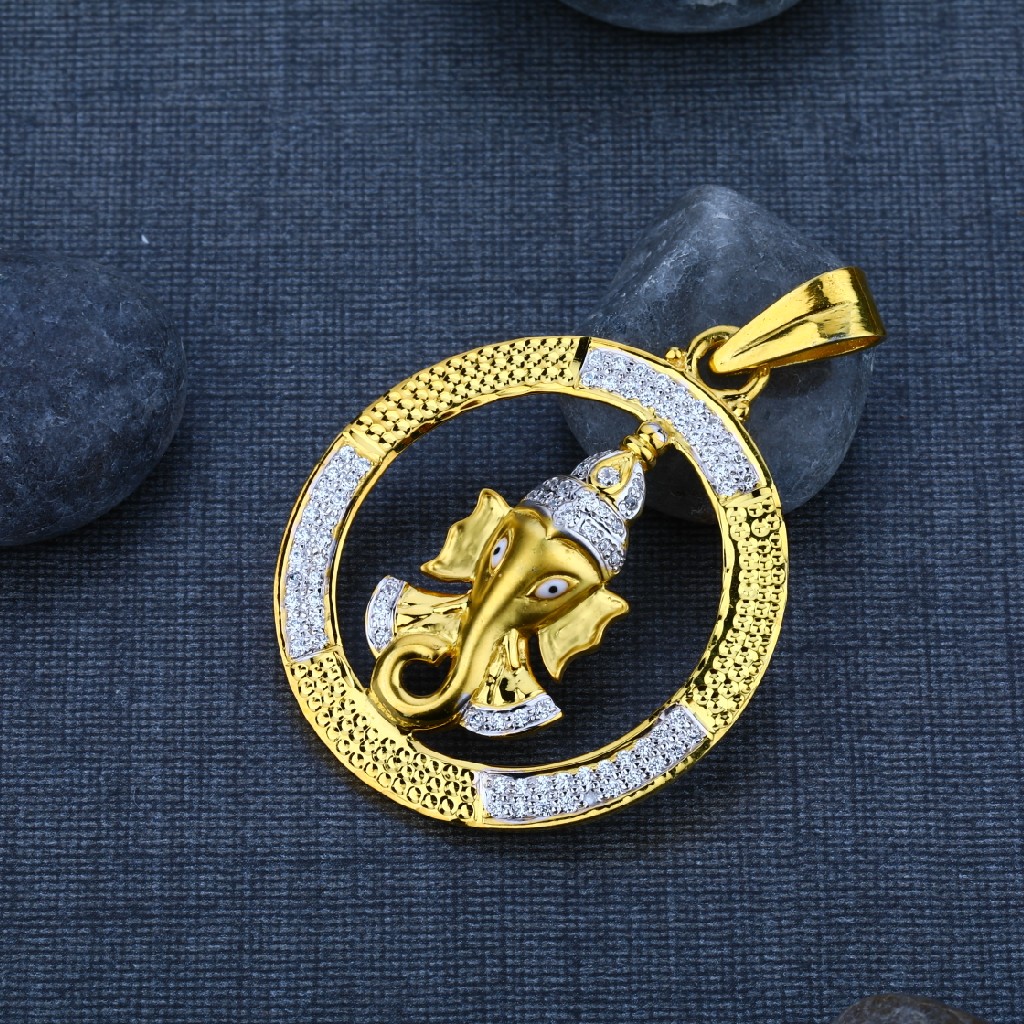 Men's Exclusive 916 Ganpati Bapa Gold God Pendant- GP33