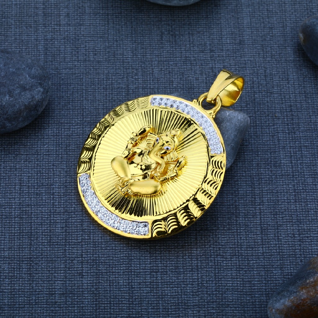 Men's Exclusive 22K Ganpati Bapa Gold Pendant- GP16