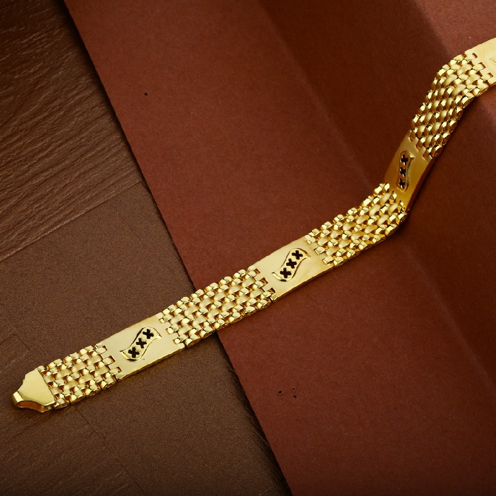 Mens Casting 916 Cz Gold Bracelet-MCB01