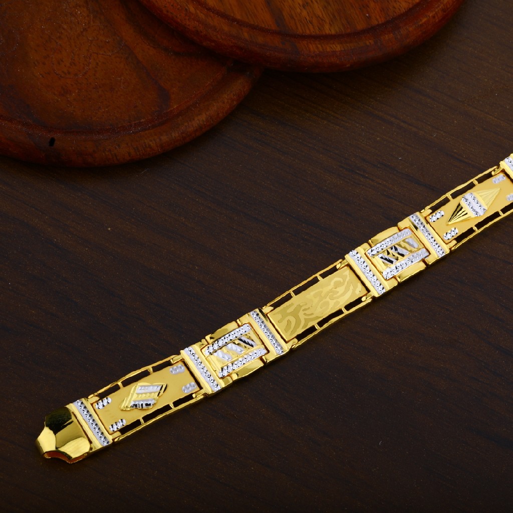 Mens 22K Gold Casting Plain Bracelet-MPB40