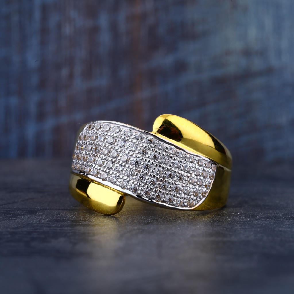 Designer Gold 22K Mens Cz Ring-MR85
