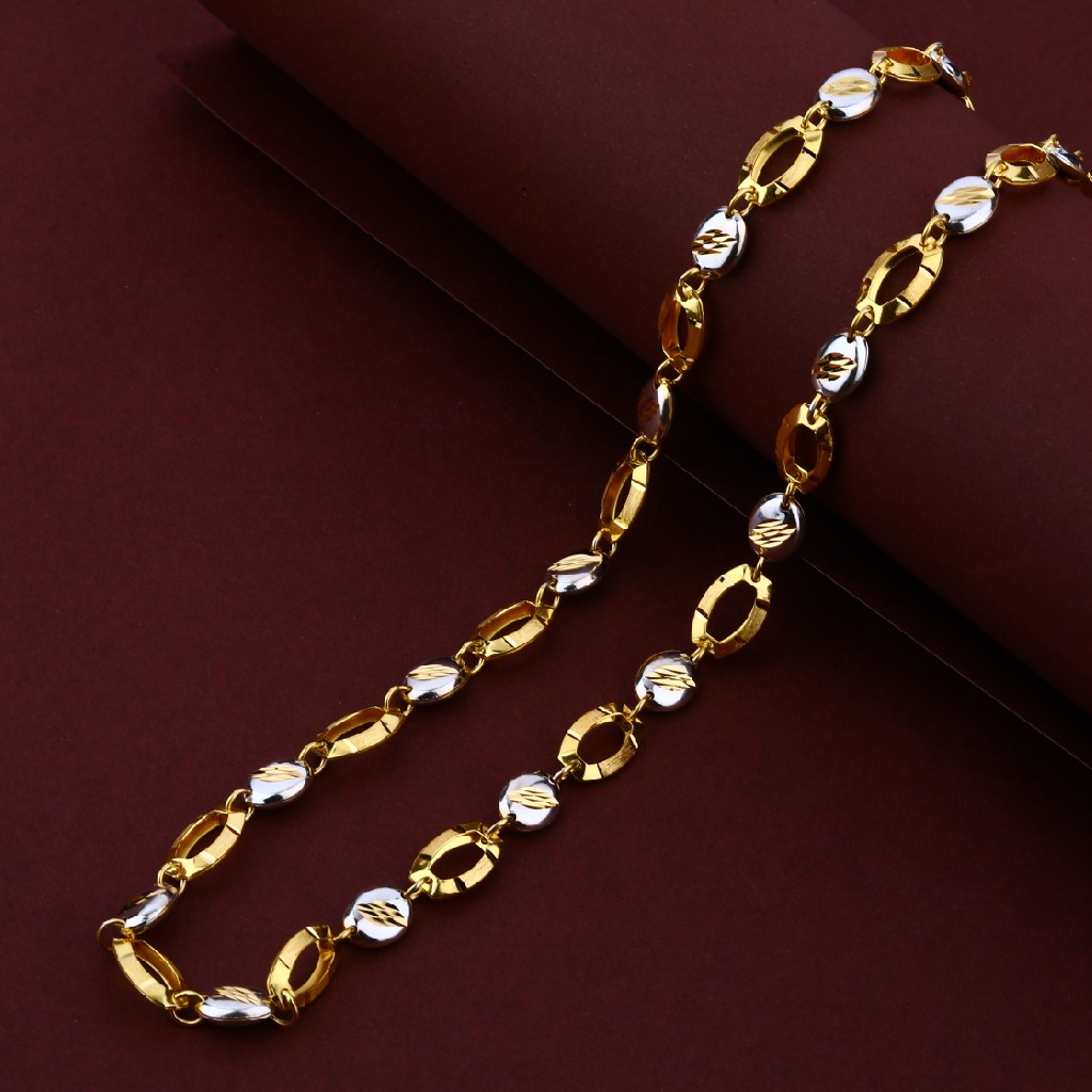 Mens Exclusive 22K Fancy Turkey Cz Gold Chain-MTC19