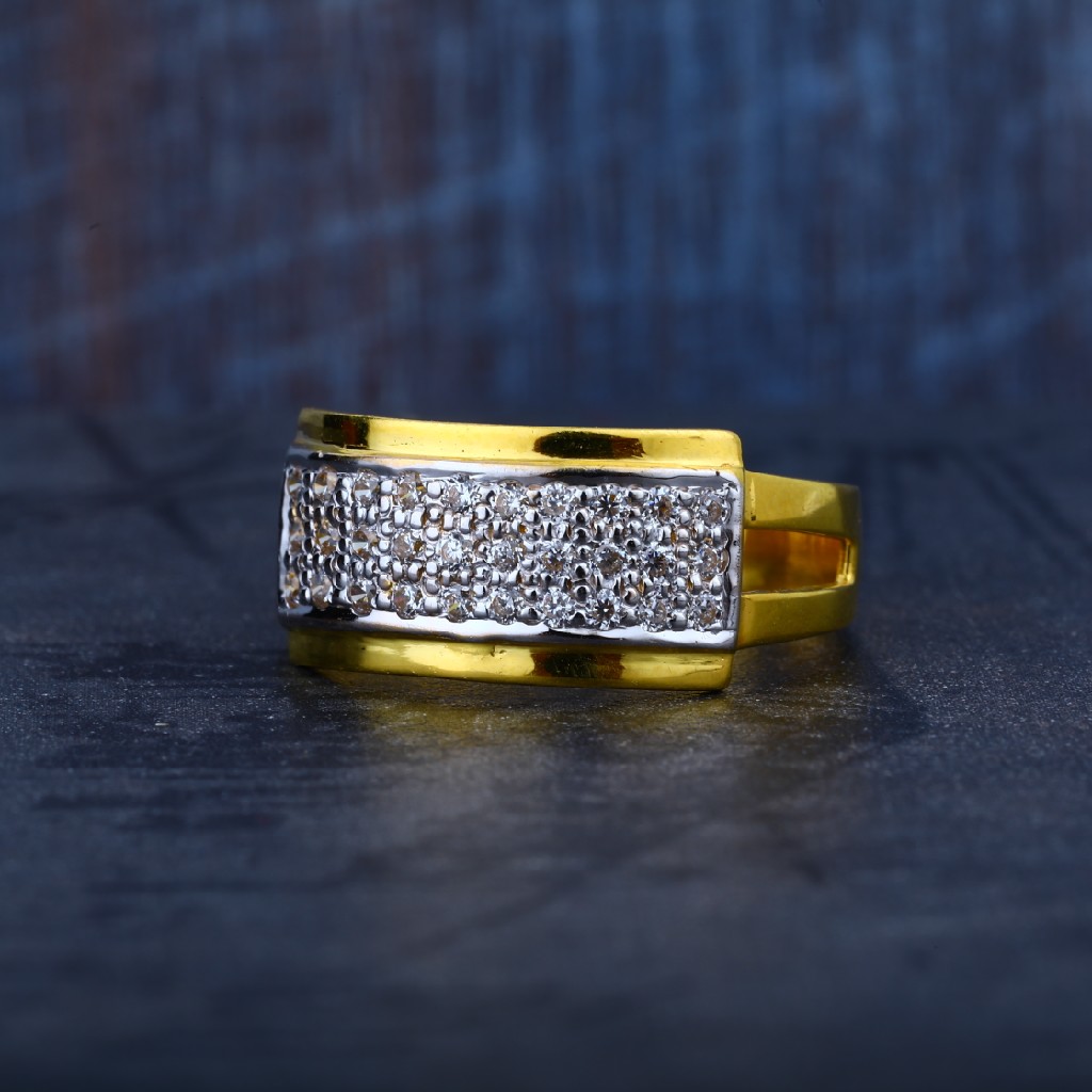 Mens 916 Om God Cz Gold Ring-MR57
