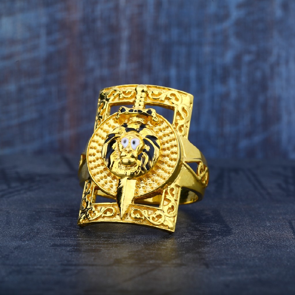 Mens Plain 916 Desinger Exclusive Gold Ring-MR51