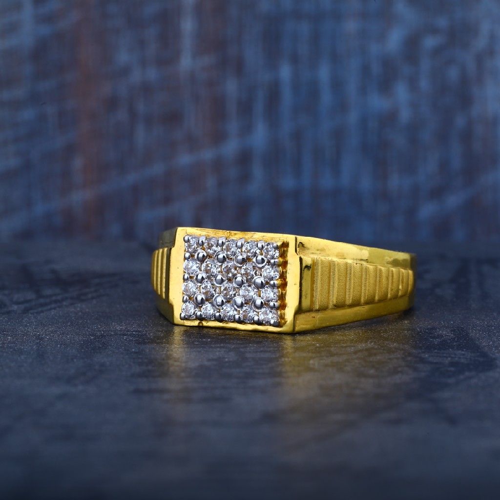 Daily Wear Mens 916 Gold Simple Ring-MR37
