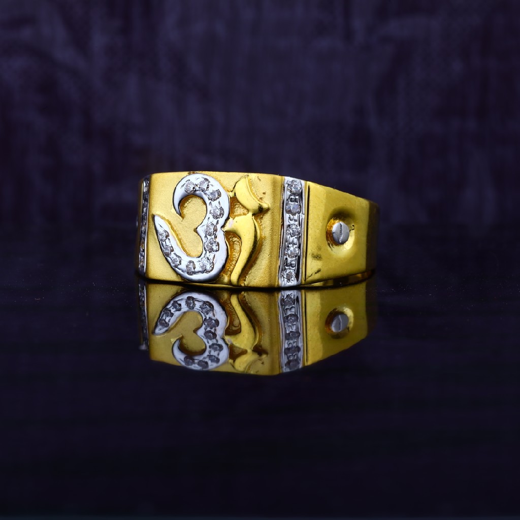 Om god 916 exclusive mens gold ring-mgr53