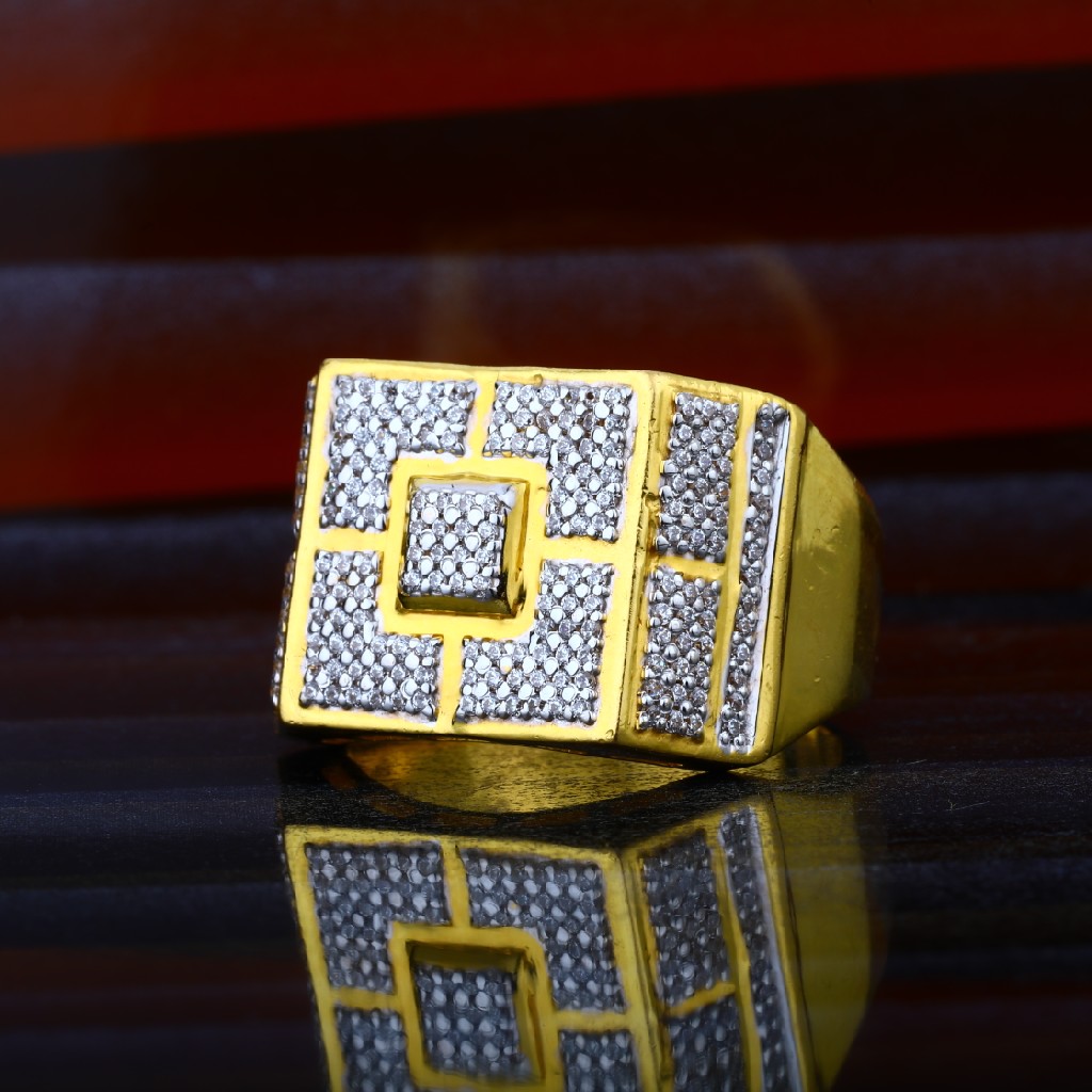 Mens Designer Gold Ring-MHR47