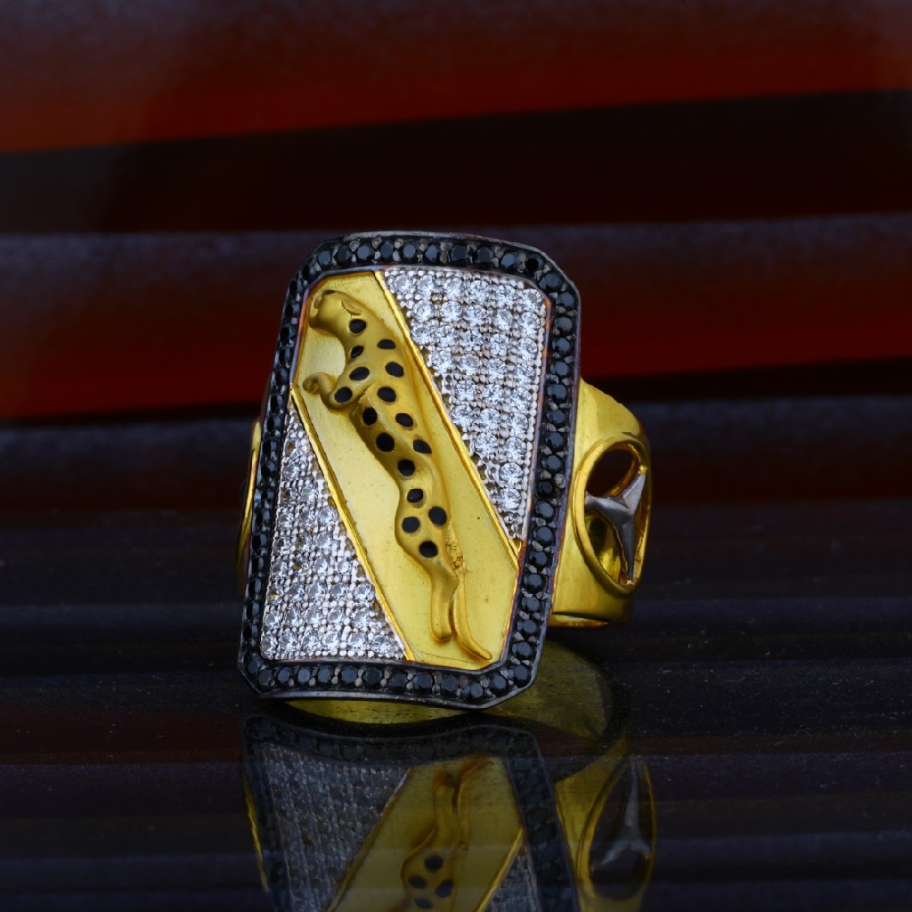Mens 916 Exclusive Gold Jaguar Ring-MHR19