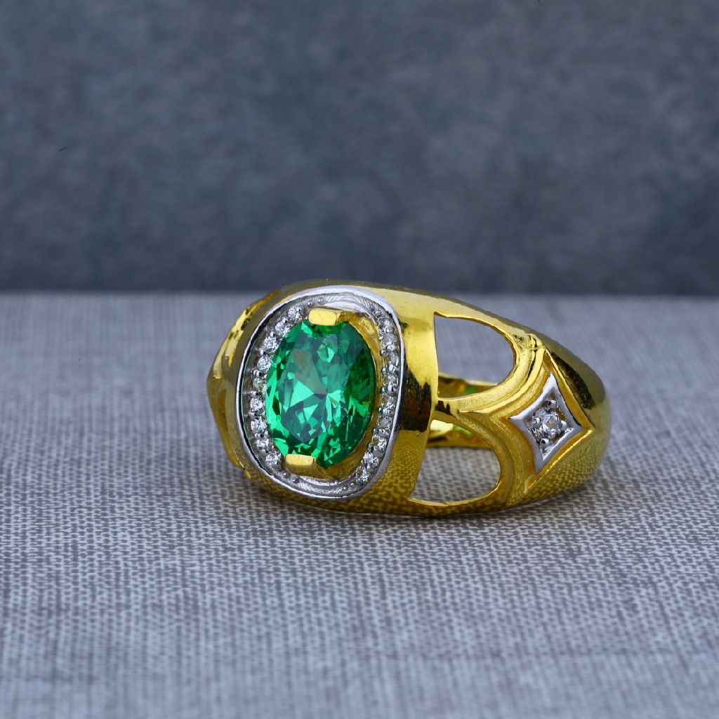 Mens Exclusive 916 Gold Solitaire Ring-MSR34