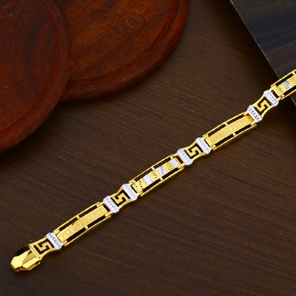 Mens Exclusive Plain Casting Gold 22ct Bracelet-MPB02