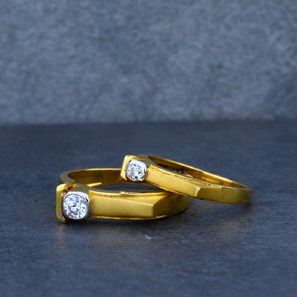 Exclusive Solitaire Engagement Gold Couple Ring-CR18