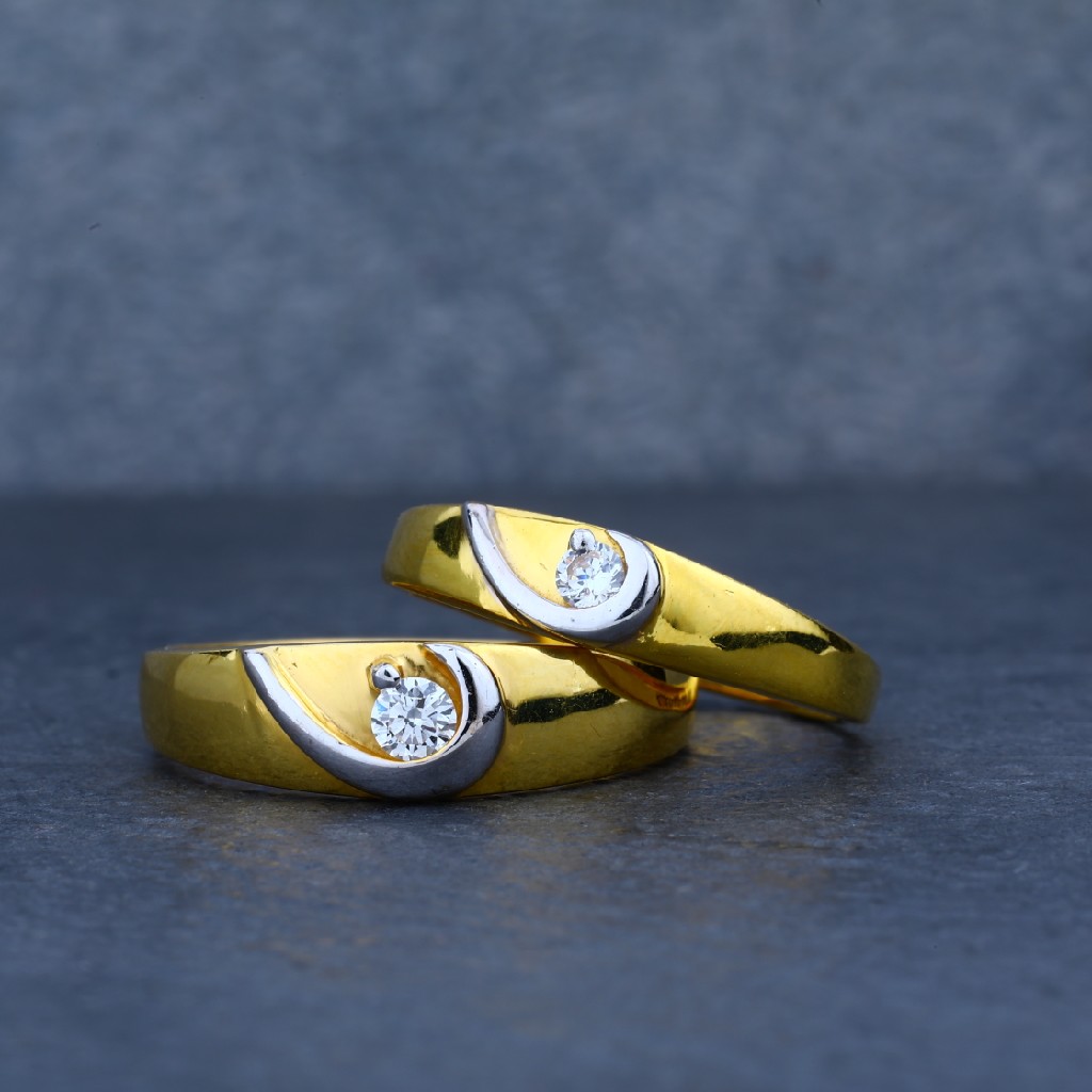 Exclusive Solitaire Gold Couple Ring-CR16