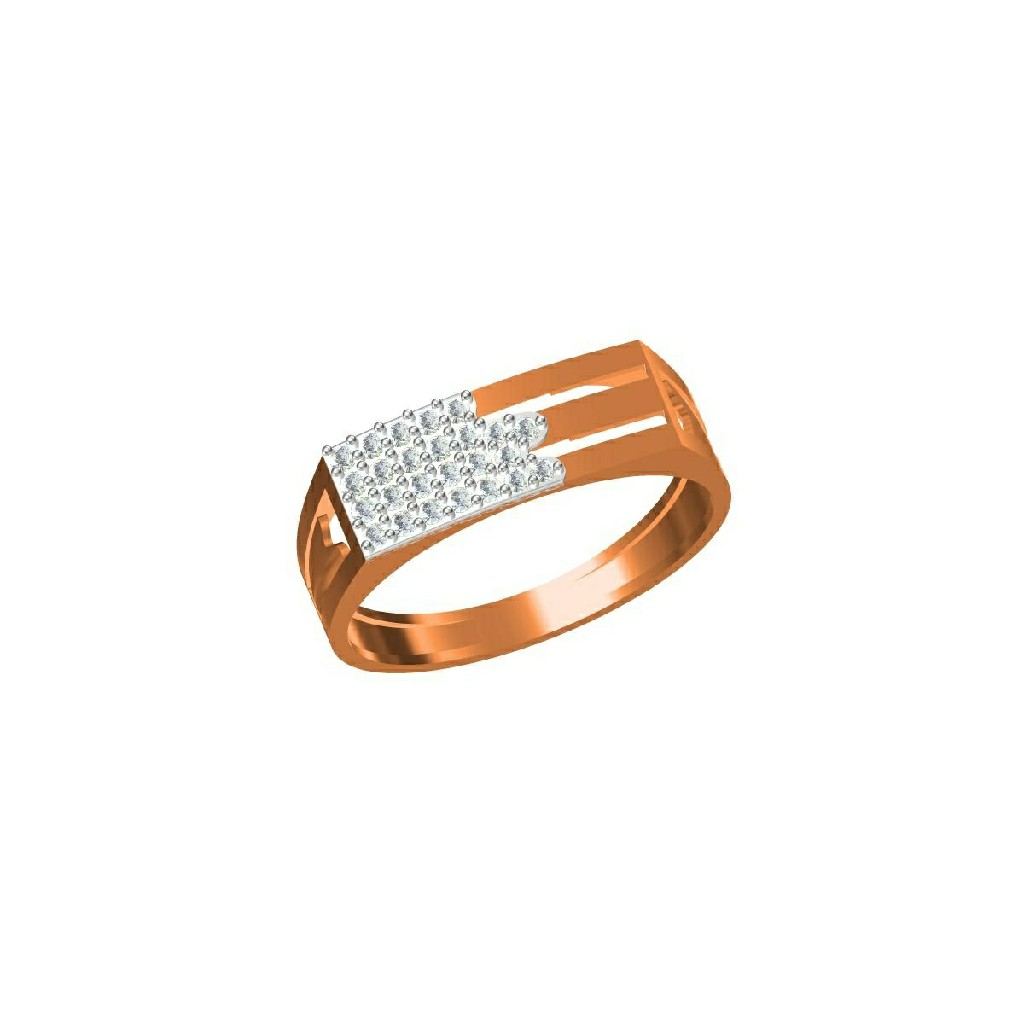 18Kt Gent's Fashionable Outwear Rose Gold Ring-31329