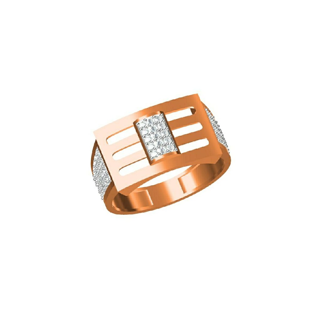 Exclusive Fancy 18Kt Gent's Wear Rose Gold Ring-31328
