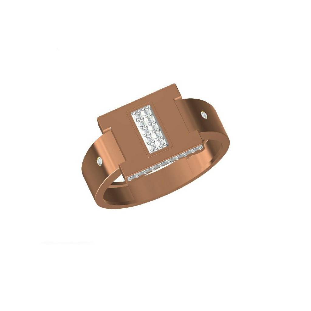 Gents 18Kt Fancy Simple Rose Gold Ring-31323