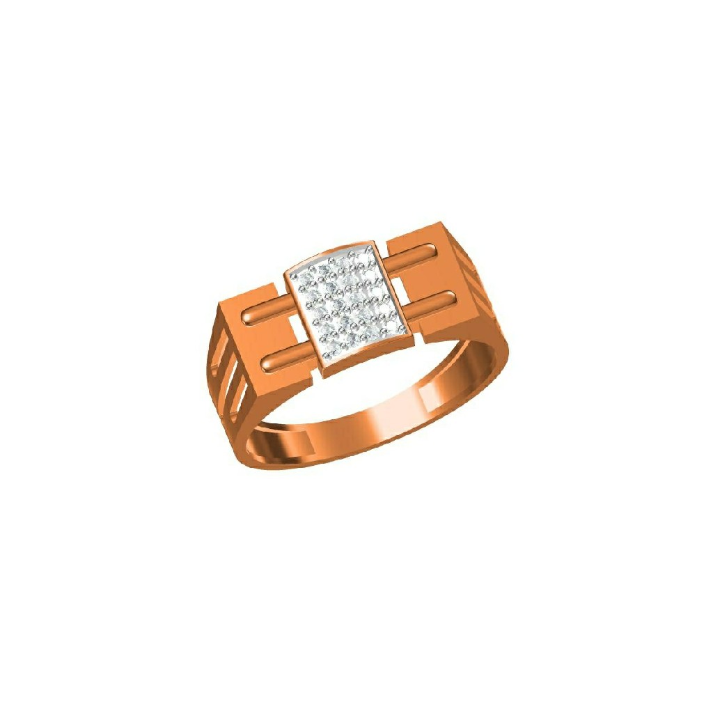 18Kt Rose Gold Simple Daily Wear Men's Ring-31322