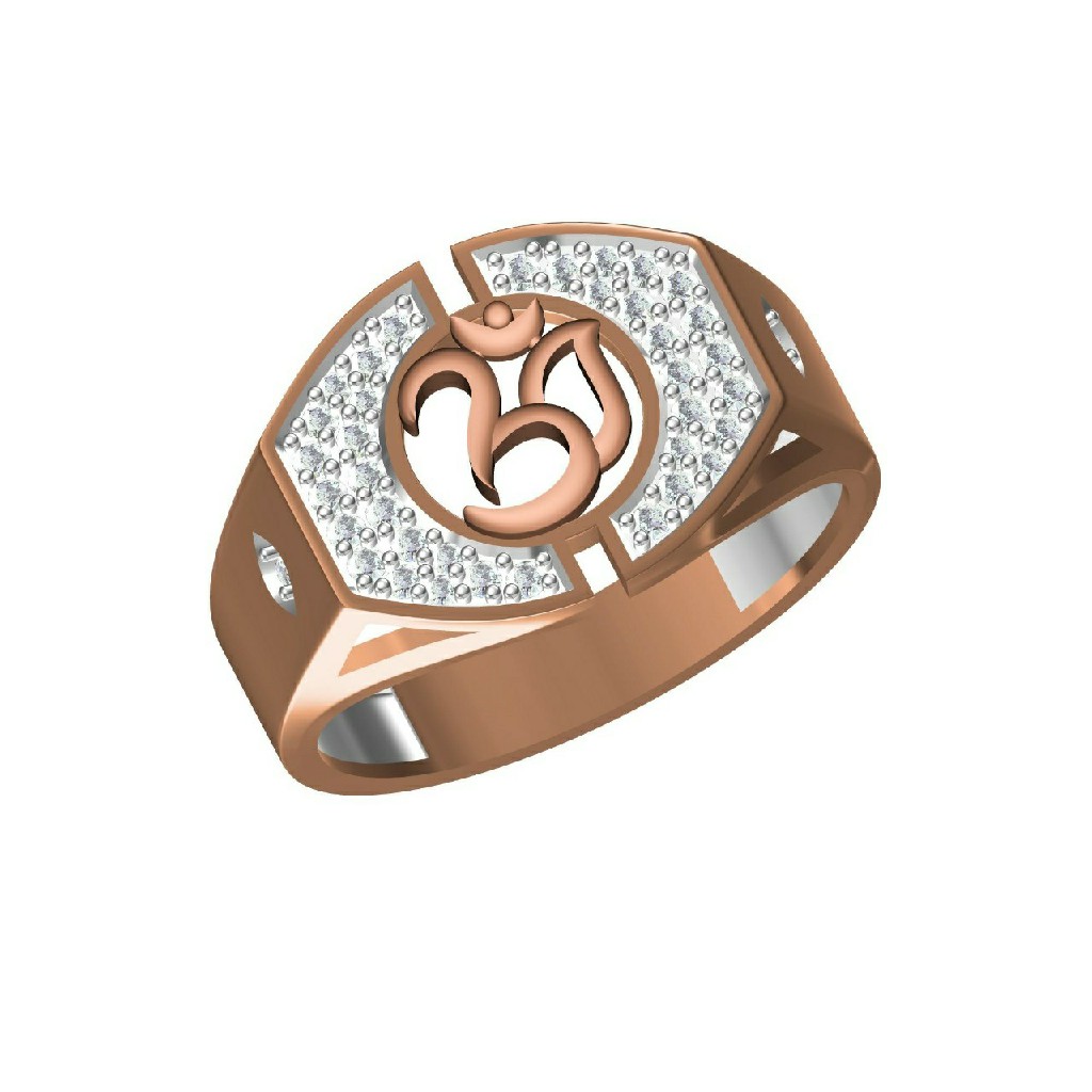 18k men's rose gold rings NO-31315