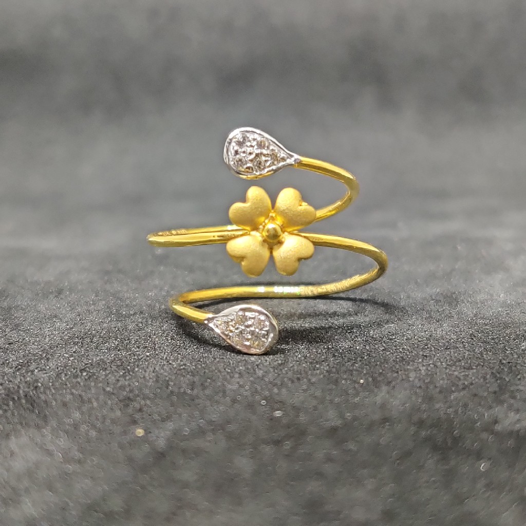 916 Girls Festival Wear Desinger Gold Spring Ring-24958