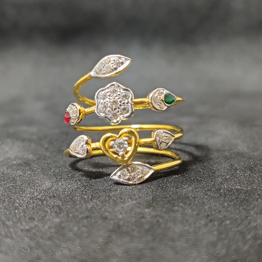 Women's Daily Wear Fancy Spring Gold Ring-24952