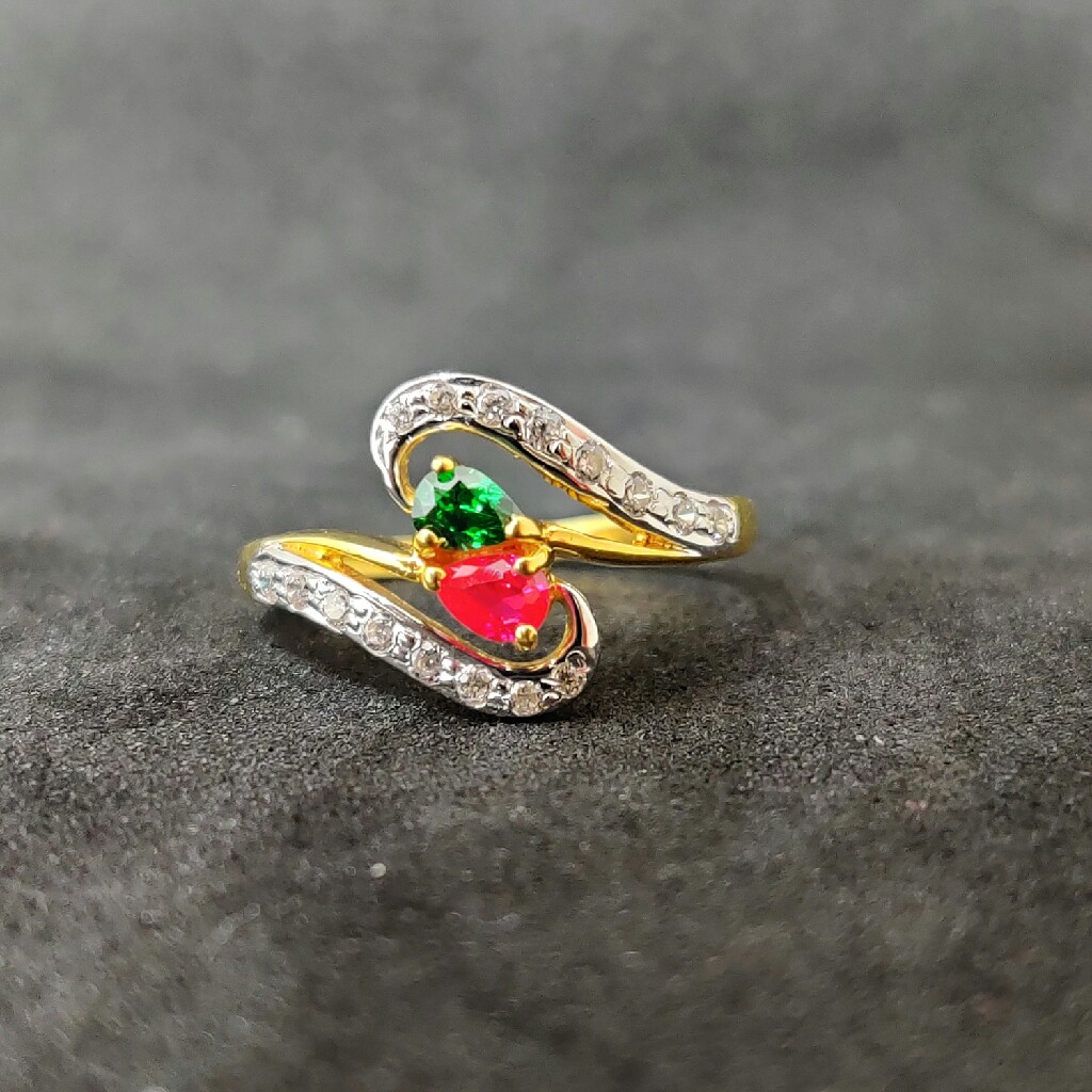 916 Ladies Exclusive Fancy Gold Ring-17027