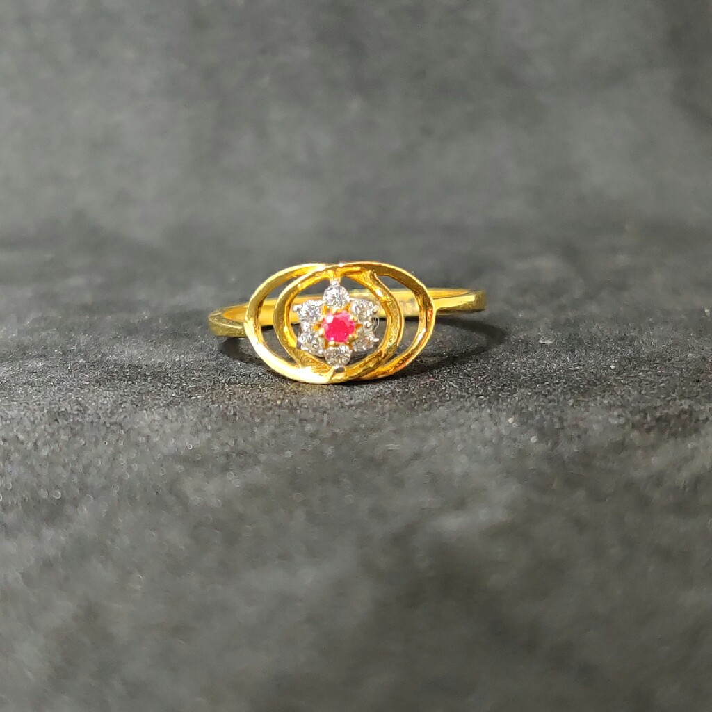 22k Ladies Ruby Stone Ring-17015