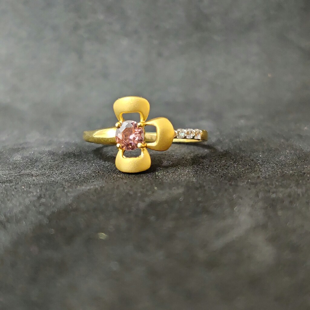 916 Girls Fashion Gold Dull Ring-17009