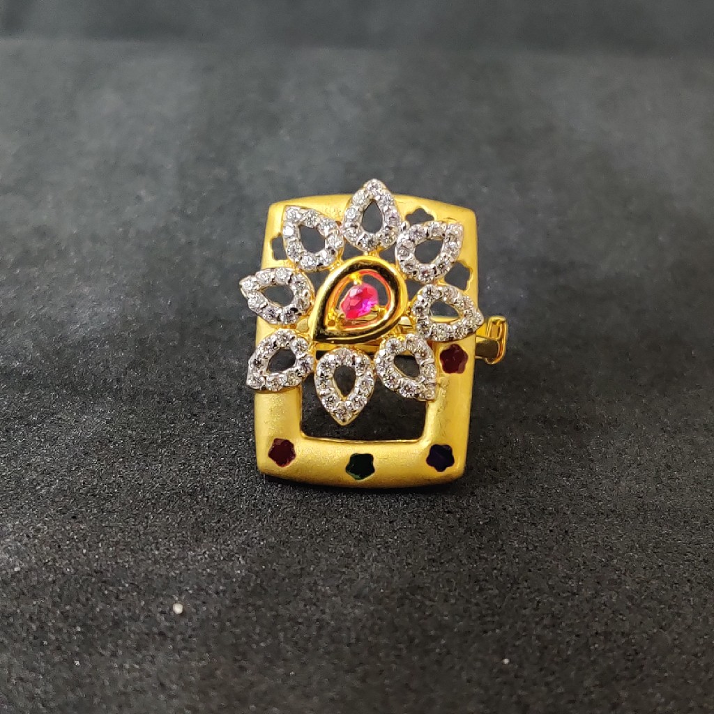 22K Exclusive Ladies fashionable Outwear Gold Ring-15016