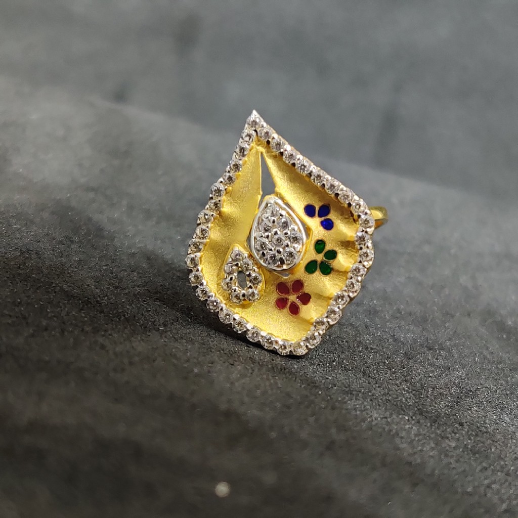Ladies Wear Light Weight 22Kt Gold Ring-15008