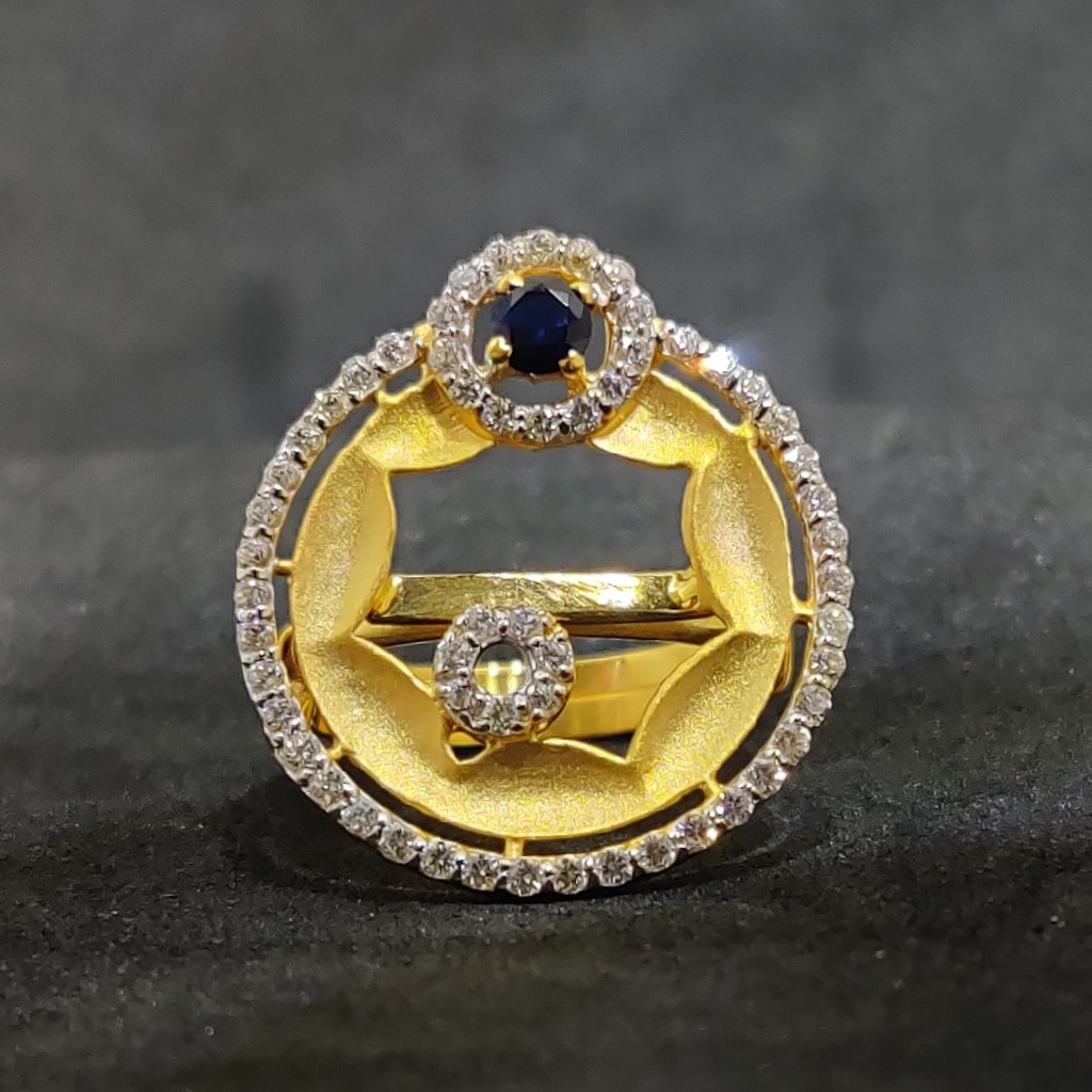 22Kt Gold Fancy Long Ring -15003