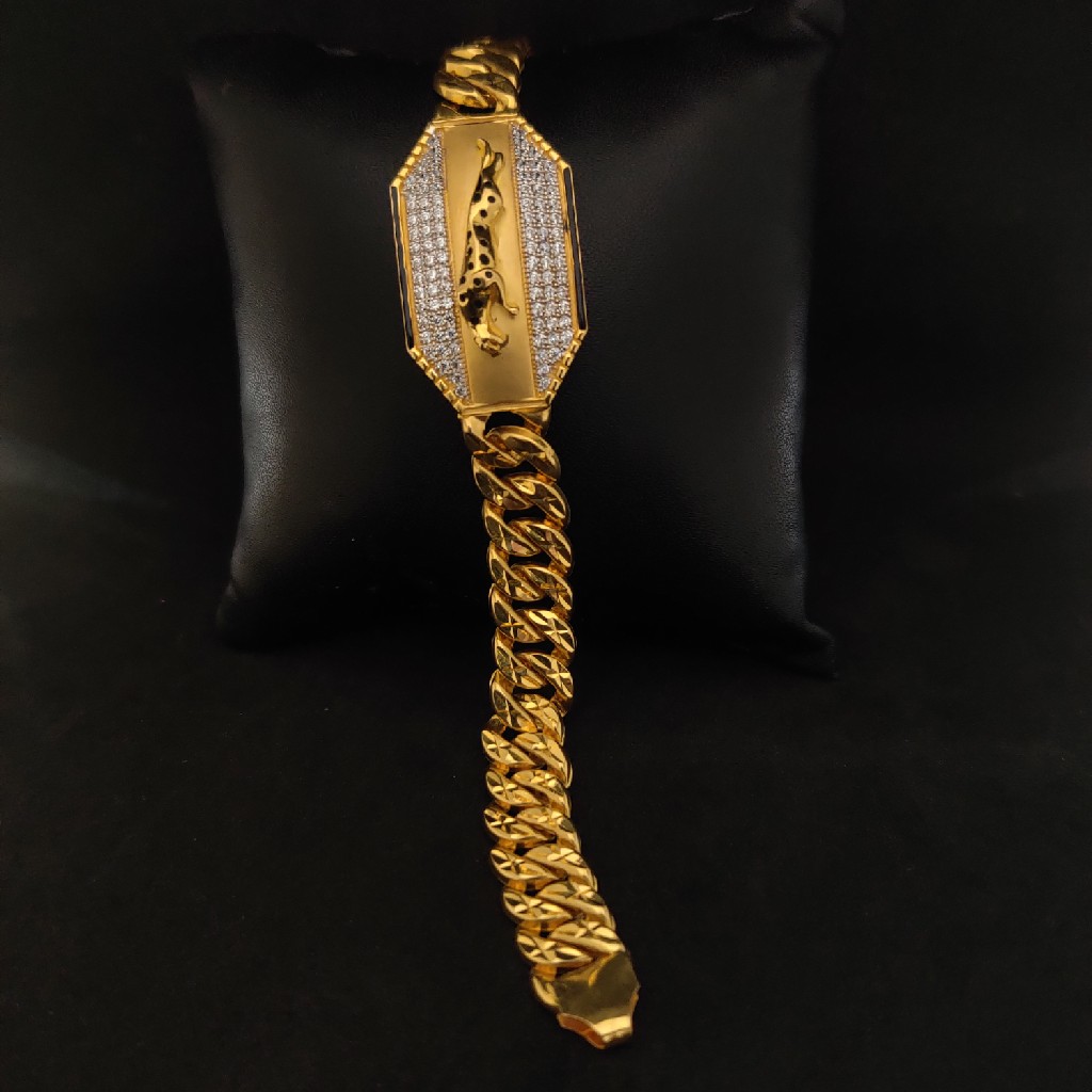 Men's 22k Jaguar Designer Gold Bracelet-11902