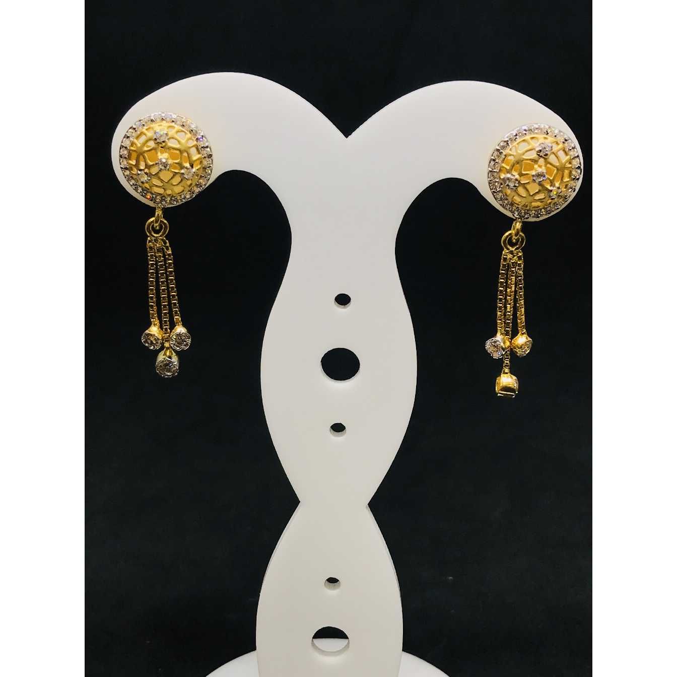 916 Ladies Fancy Gold Earring Er-60048