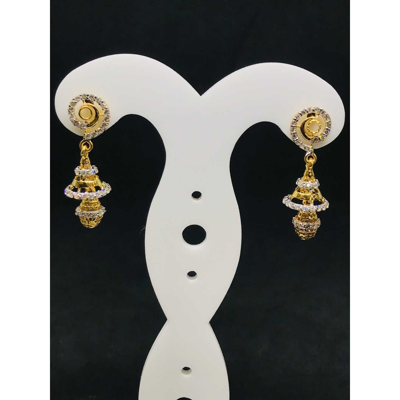 22k Ladies Fancy Gold Earring Er-60013