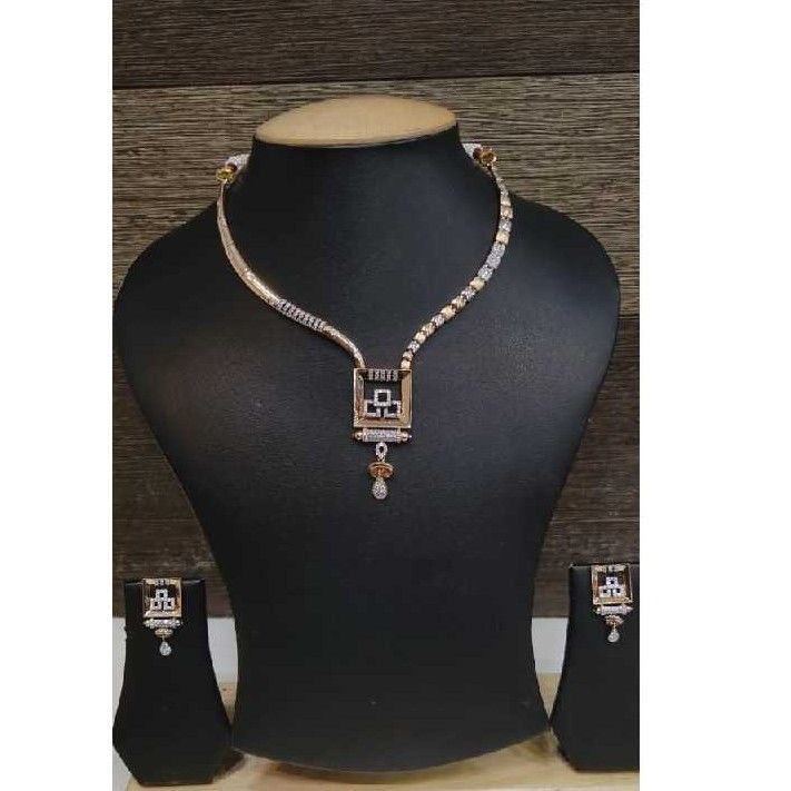 18k Ladies Fancy Rose Gold Set S-57536
