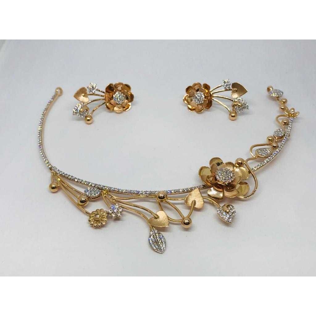 18k Ladies Fancy Gold Set S-57534