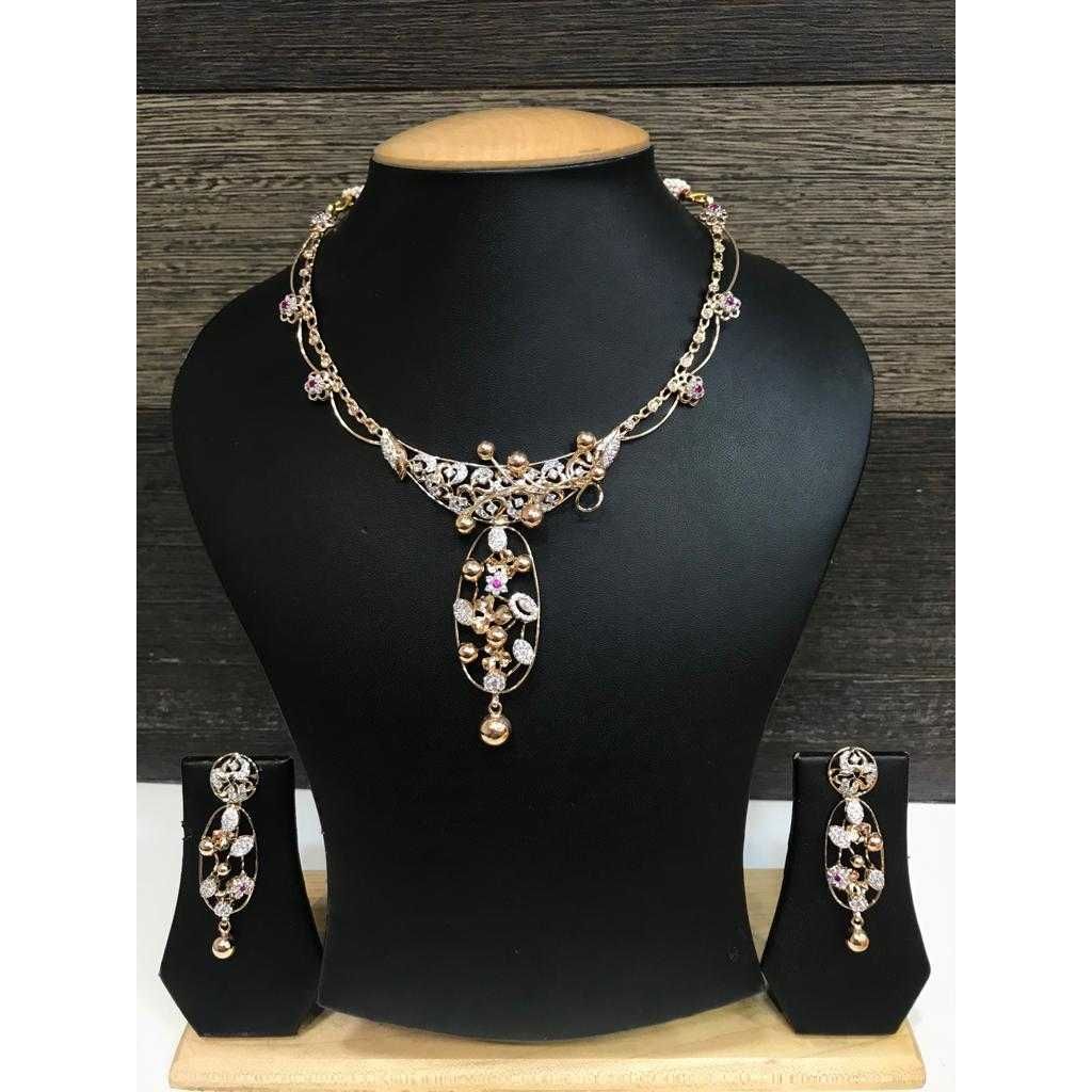 18k Ladies Fancy Rose Gold Set S-57533