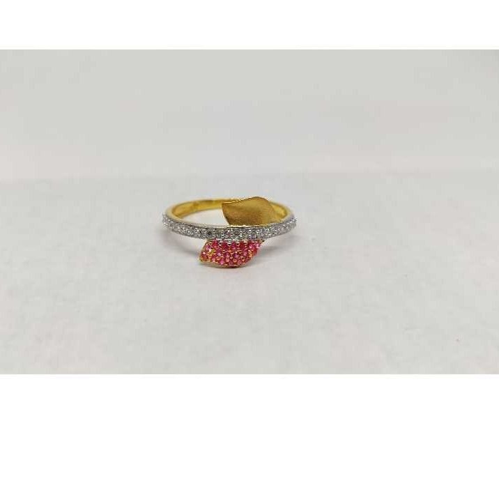 916 Desginer Long Gold Ring Lr - 17083